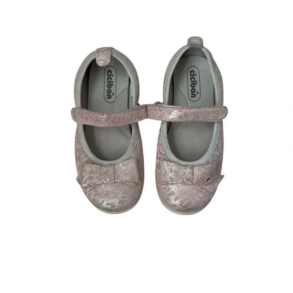 Ciciban|Kids Girls Glittery Pink Mary Jane Flats -Size 11